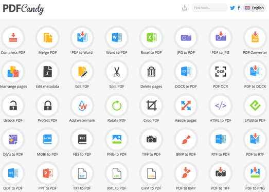PDFCandy|免费PDF文件在线工具