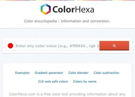 Colorhexa:颜色转换工具