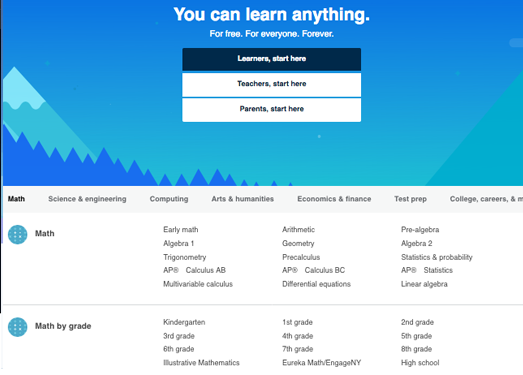 Khanacademy:可汗学院公开课官方网站