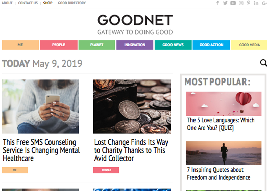 Goodnet:善行公益新闻网