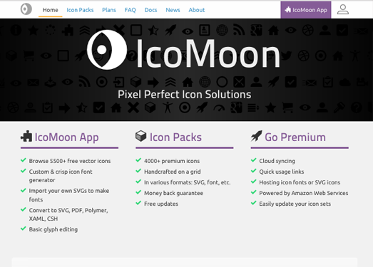 Icomoon.io:矢量图标素材分享网