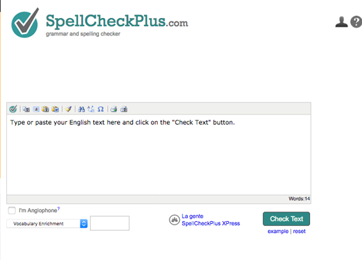 SpellCheckPlus:在线英语语法检测工具