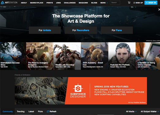 ArtStation:在线CG视觉艺术作品网