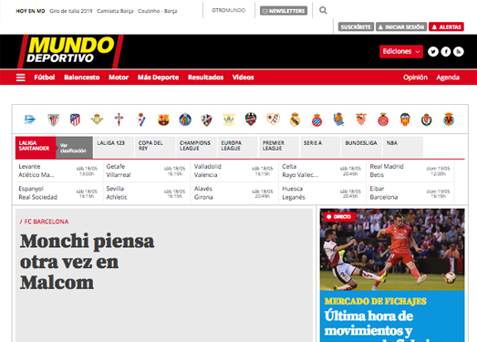 Mundodeportivo:西班牙世界体育报