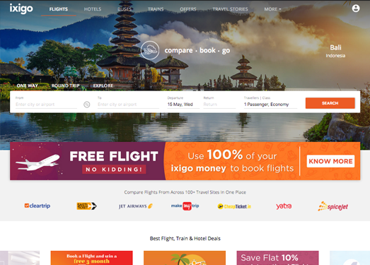 IxigGo:印度旅游搜索引擎