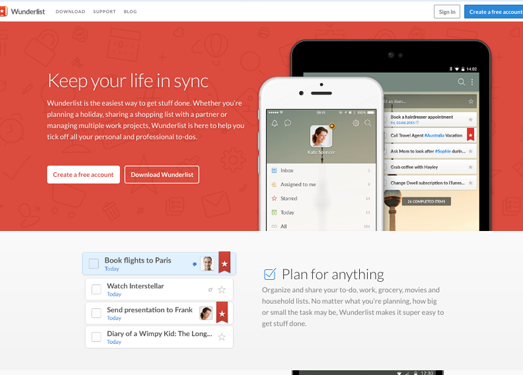 WunderList:基于云端的跨平台任务管理工具