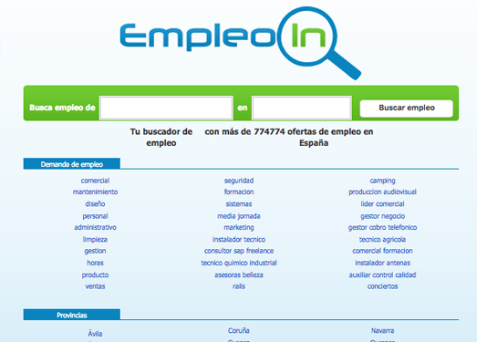 Empleoin:西班牙就业招聘搜索平台