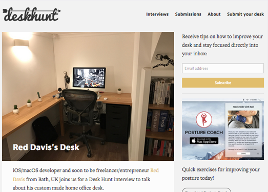 DeskHunt：励志工作探索博客