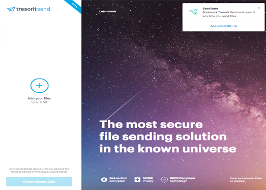 TresoritSend|免费最安全文件传输网盘