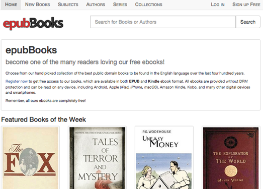 EpubBooks:免费多设备电子书分享网