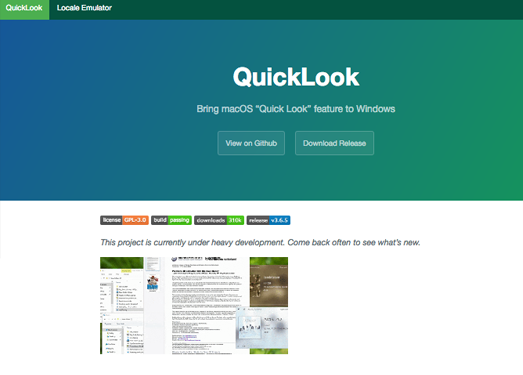 QuickLook|基于Winidows快速查看软件