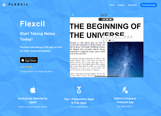 Flexcil|基于平板的可编辑PDF阅读应用
