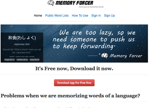 MemoryForcer:上班族学习外语应用