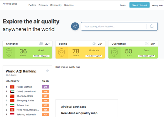 AirVisual|全球空气污染监测应用