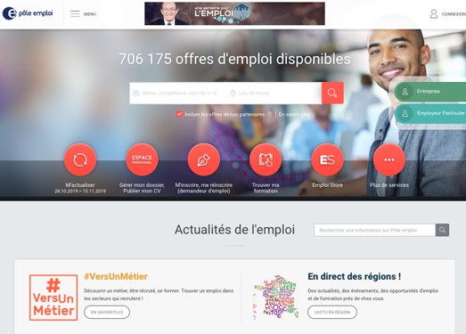 Pole-emploi:法国就业指导网