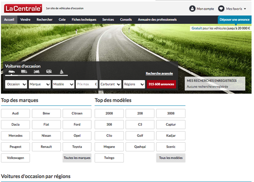 Lacentrale.fr:法国二手交通工具交易平台