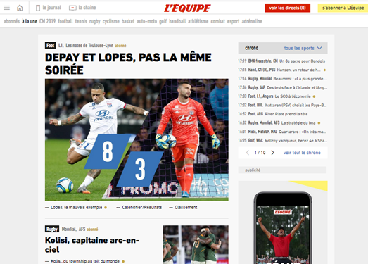 Lequipe.fr:法国球队报