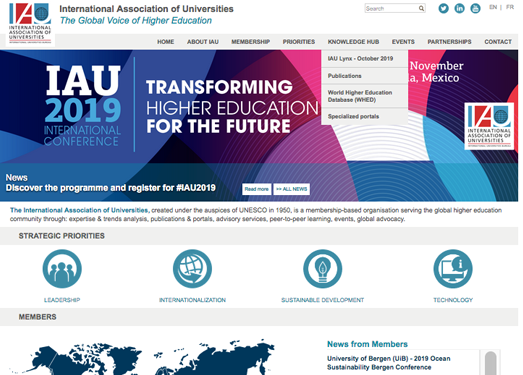 IAU:国际大学协会官网