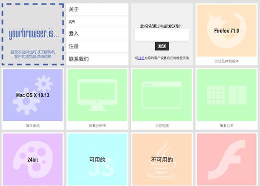 在线浏览器环境检测工具【YourBrowser】