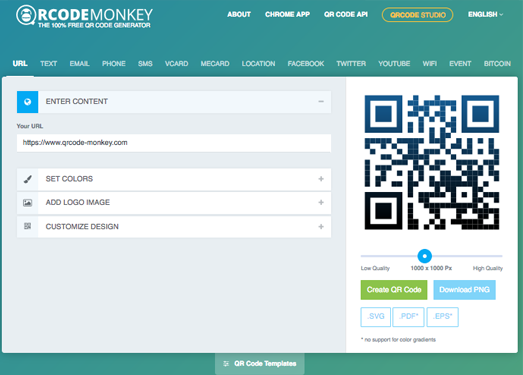 QrcodeMonkey|免费在线二维码编辑器