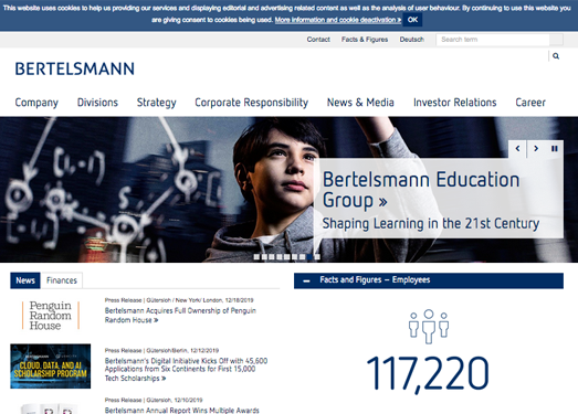 Bertelsmann:德国贝塔斯曼传媒公司