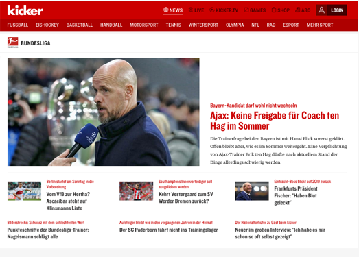 KicKer.DE:德国踢球者体育网