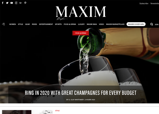 Maxim:在线时尚潮流杂志