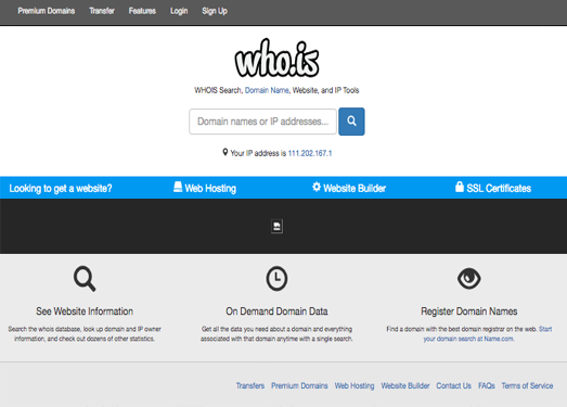 Whois|域名信息查询工具