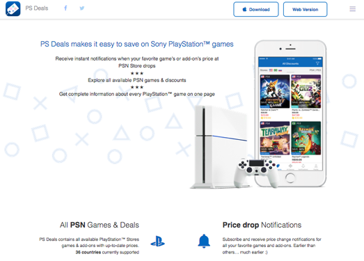PS4游戏折扣优惠提醒应用