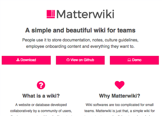 MatterWiki|团队式维基百科系统