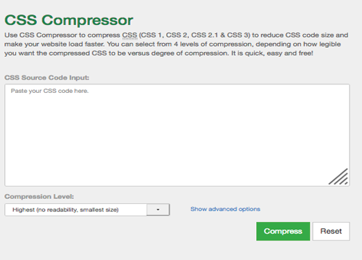 在线免费CSS代码压缩工具