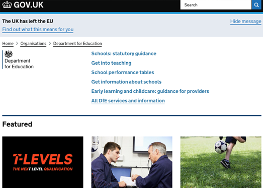 Education.Gov.UK:英国教育部官方网站