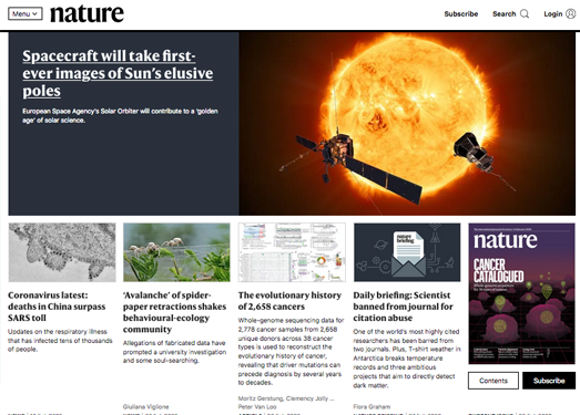 Nature:自然科学期刊杂志