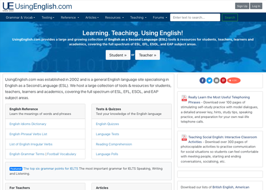UsingEnglish:在线英语ELS资源网