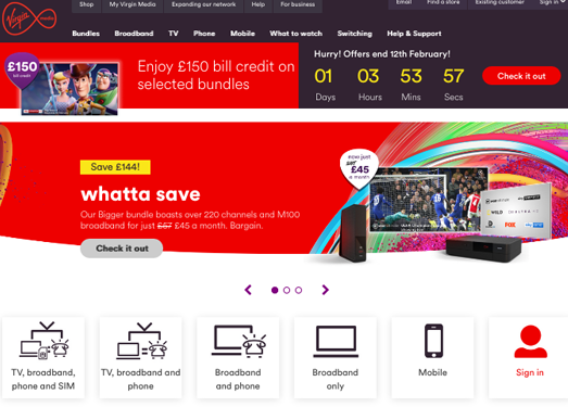 VirginMedia|英国维珍宽带服务商