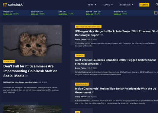 CoinDesk:比特币新闻资源网