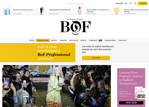 BusinessOfFashion:时尚商业博客