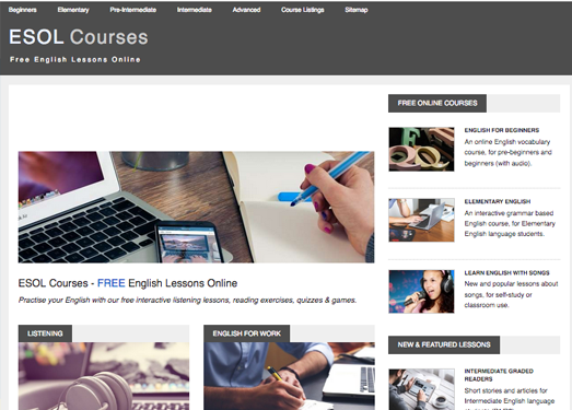 EsolCourses:剑桥免费英语教学网