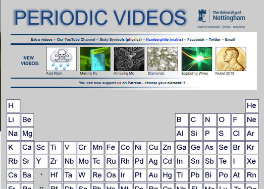Periodic Videos 化学元素周期表科普视频网
