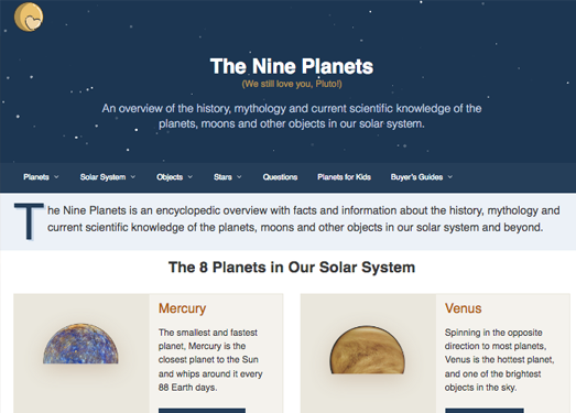 NinePlanets|九大行星太阳系之旅