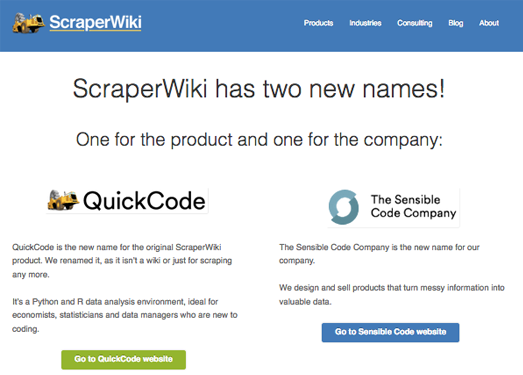 ScraperWiKi:数据科学维基百科