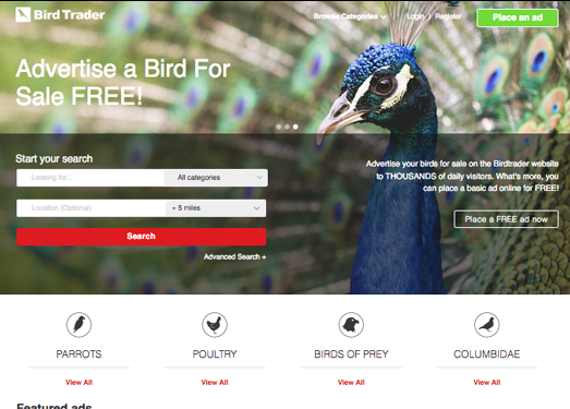 BirdTrader:英国在线鸟类交易平台
