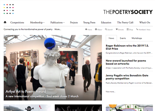 PoetrySociety:英国诗歌协会官网