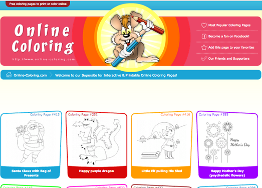 OnlineColoring:免费涂色打印网