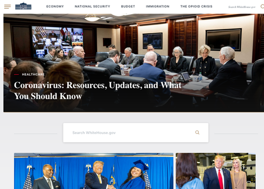WhiteHouse:美国白宫官方网站
