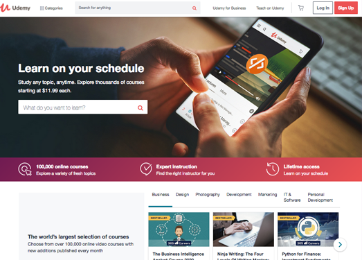 Udemy:在线网络培训教学平台