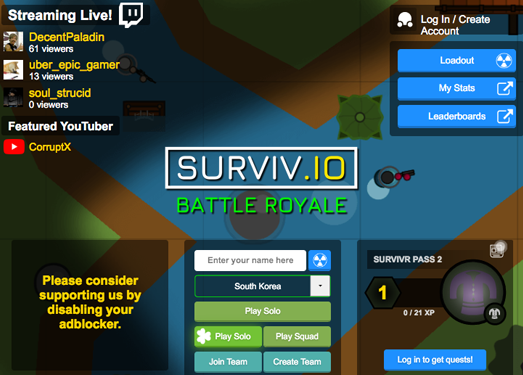 Surviv|在线2D版绝地求生吃鸡游戏
