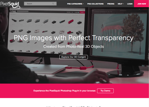 去背景3D素材图片库【PixelSquid】