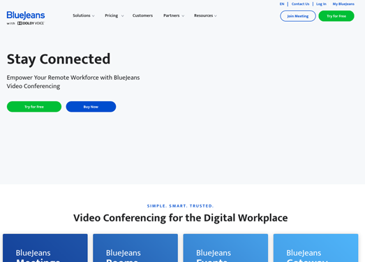 BlueJeans:在线会议视频服务平台