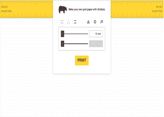 Gridzzly.com|制作自己的网格纸